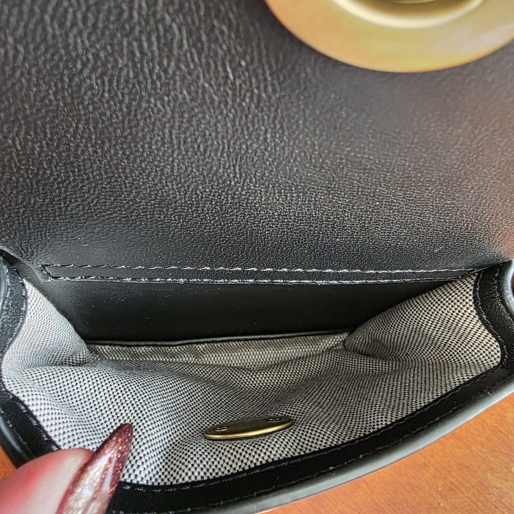 Coach CDZ12 Turnlock Haversack Black Leather Brass Shoulder Bag NWT - Picture 10 of 16